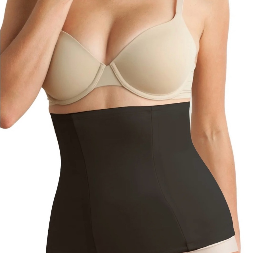 CUPID SHAPEWEAR WAIST CINCHER MEDIUM BLACK 4 FLEXIBLE BONING TUMMY CONTROL
